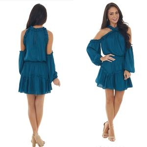 Lime lush boutique teal cold shower party dress